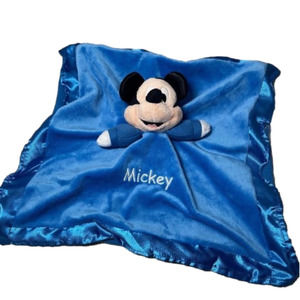 𝅺Disney Mickey Mouse Blue Satin Edge Lovey